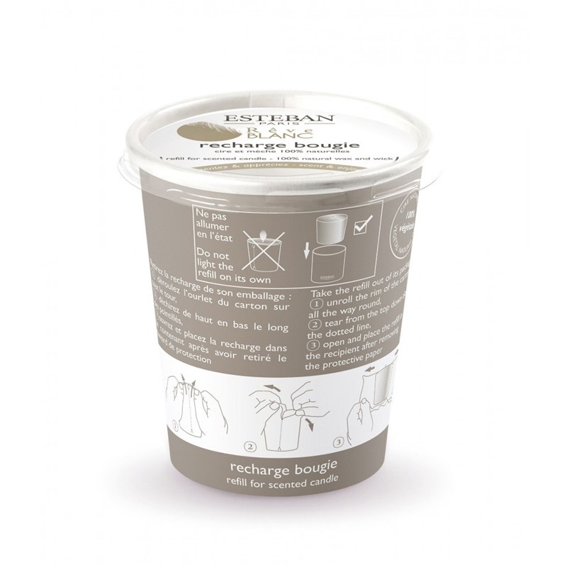 Recharge pour bougie parfumée rêve blanc