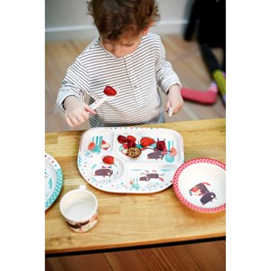 Assiette 4 compartiments bambou