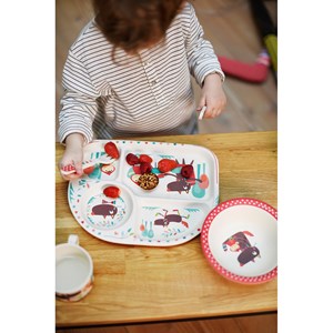 Assiette 4 compartiments bambou