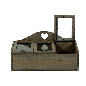 Boite rangement coeur 45x20x22cm