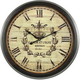Horloge ancienne murale olives 58cm