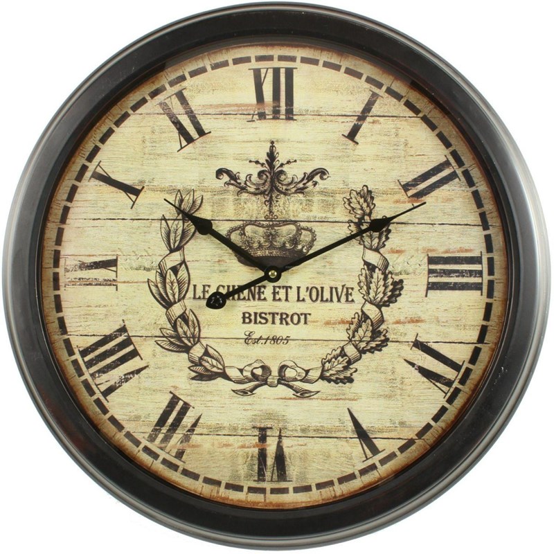 Horloge ancienne murale olives 58cm