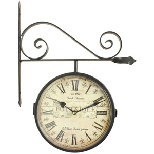 Horloge de gare ancienne double face bot