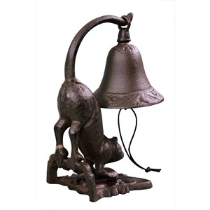 Cloche chat dos fonte