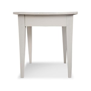 Table bois 2 tiroirs cerusé blanc