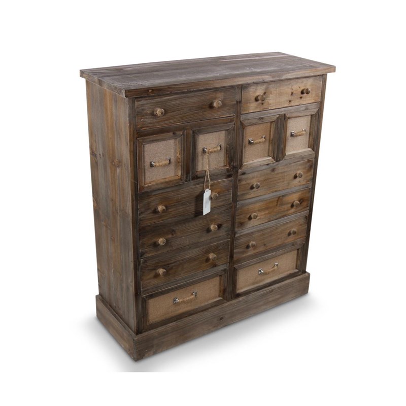 Décoration d'autrefois - Meuble semainier chiffonnier 14 tiroirs