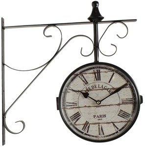 Horloge de gare ancienne double face