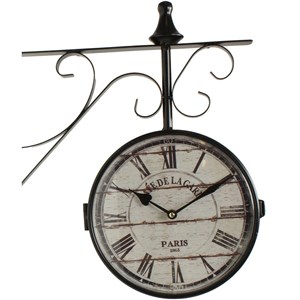 Horloge de gare ancienne double face