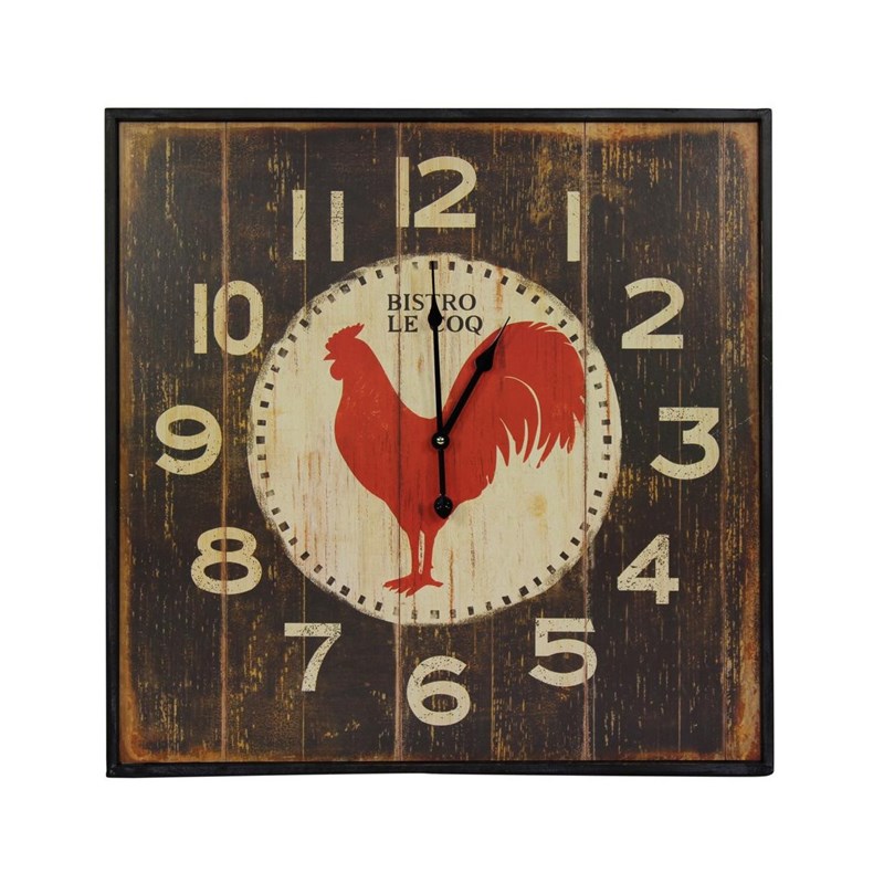 Horloge ancienne murale carre bistrot