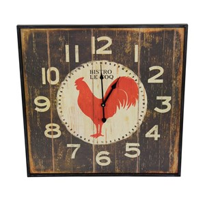 Horloge ancienne murale carre bistrot