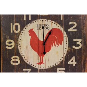 Horloge ancienne murale carre bistrot