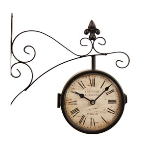 Horloge de gare ancienne double face jar