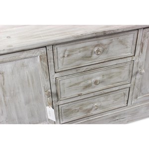 Meuble bas rangement bois cesuré blanc