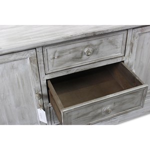 Meuble bas rangement bois cesuré blanc