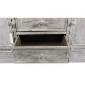 Meuble bas rangement bois cesuré blanc