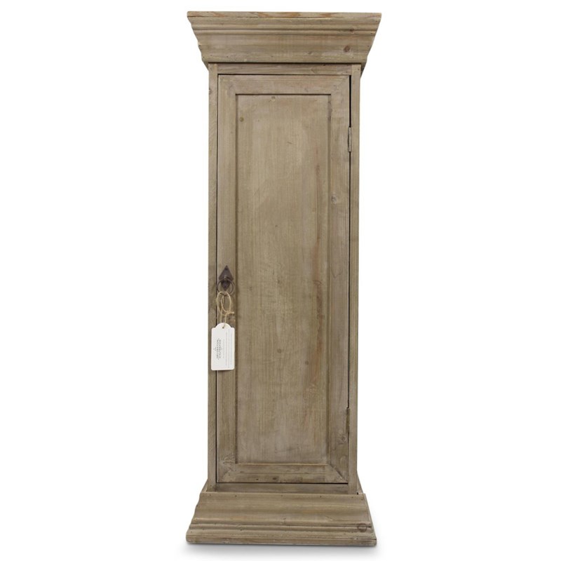 Décoration d'autrefois - Meuble bas rangement bois 1 porte 37.5x3