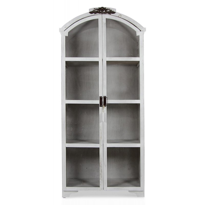 Décoration d'autrefois - Buffet vaisselier rangement bois ceruse
