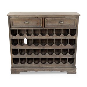 Meuble rangement vins bois 2 tiroirs