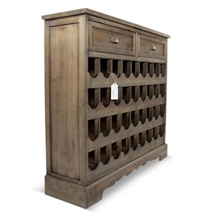 Meuble rangement vins bois 2 tiroirs