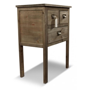 Meuble console bois 3 tiroirs 60x35.5x76