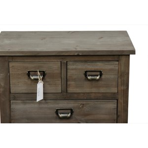 Meuble console bois 3 tiroirs 60x35.5x76