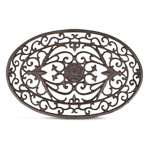 Tapis paillasson fer forge lune fonte
