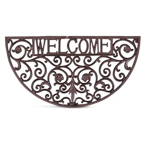 Tapis paillasson fer forge demi lune