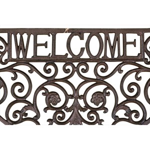 Tapis paillasson fer forge demi lune