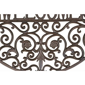 Tapis paillasson fer forge demi lune