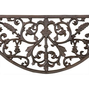 Tapis paillasson fer forge demi lune