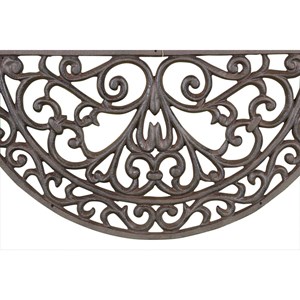 Tapis paillasson fer forge demi lune