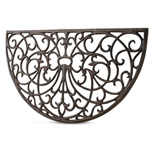 Tapis paillasson fer forge demi lune