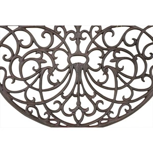 Tapis paillasson fer forge demi lune