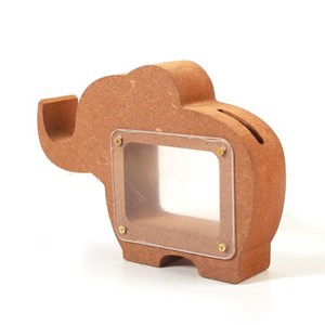 Tirelire éléphant en bois 15 x 11 x 3cm