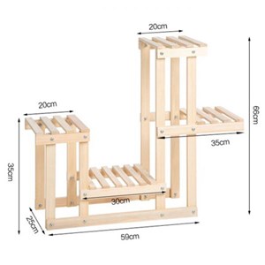 Etagère en bois brut 4 emplacements