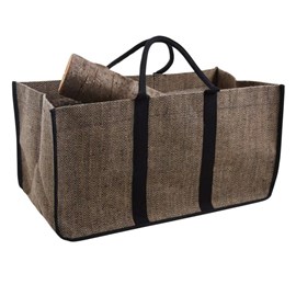 Sac à bûches en toile de jute