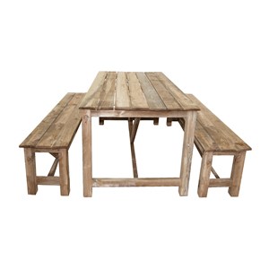 Salon de jardin en bois normand