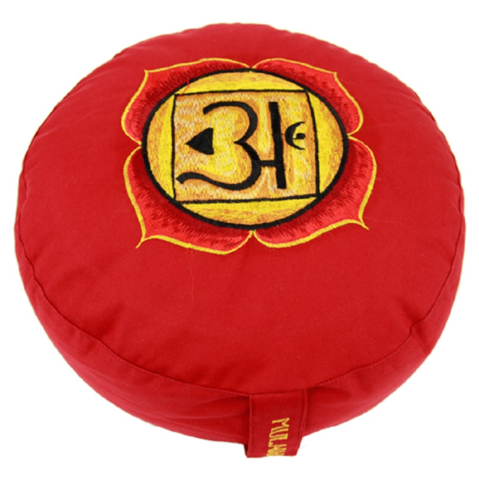 Bolster Yoga Rond Blanc Et Noir - Rempli De Balle De Sarrasin, Housse Coton Lavable, 60x16 Cm, Pour Méditation Et étirements