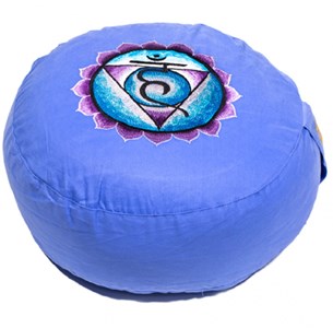Coussin de méditation rond 5e chakra