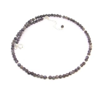 Collier labradorite noire