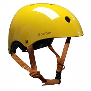 Casque vélo jaune brillant bobbin