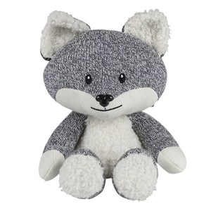 Doudou battements de coeur renard gris