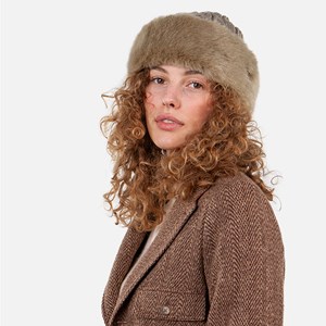 Barts fur cable bandhat - kaki Kaki