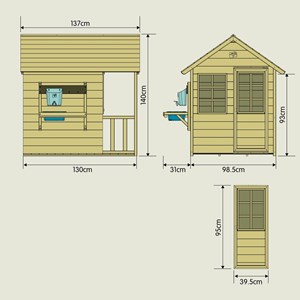 Maisonnette cabane enfant chalet  + cui