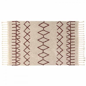 Tapis bereber burgundy beige 140 x 200