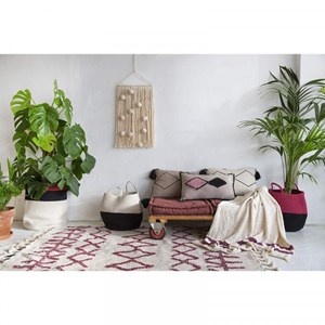 Tapis bereber burgundy beige 140 x 200
