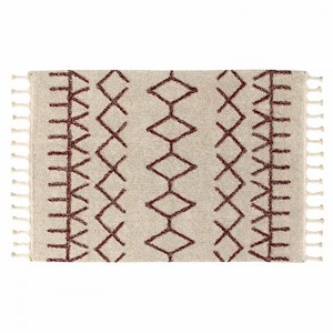 Tapis bereber burgundy beige 120 x 160