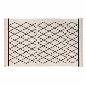 Tapis bereber crisscross beige 140 x 210