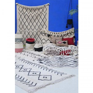Tapis bereber crisscross beige 140 x 210