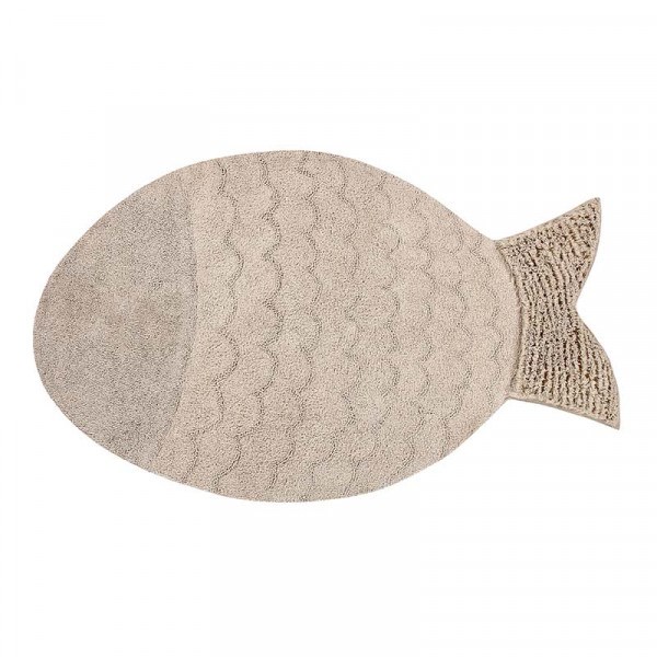 Tapis poisson 'bigfish' beige 110 x 180